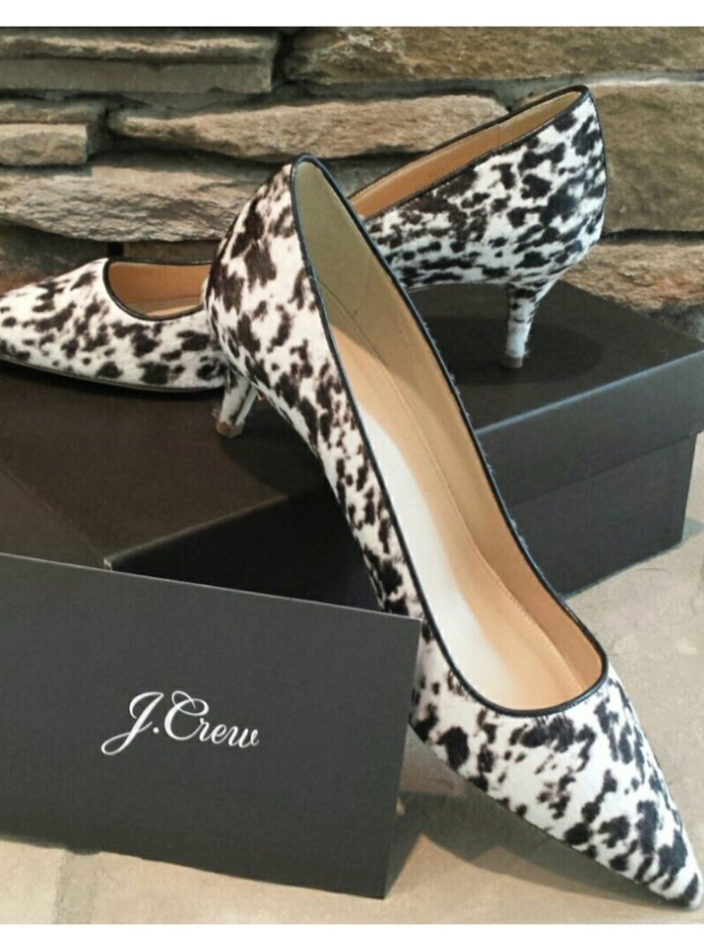 J.Crew Collection Dulci Calf Hair Low Heel Pointed Toe Pumps Heels 9